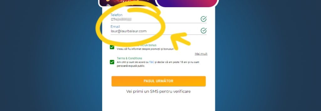 pas 2 activare winner bonus fara depunere